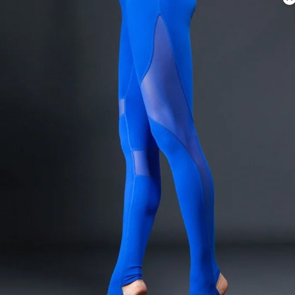 Like New Alo Coast Stirrup Yoga Leggings - Blue Med View 4